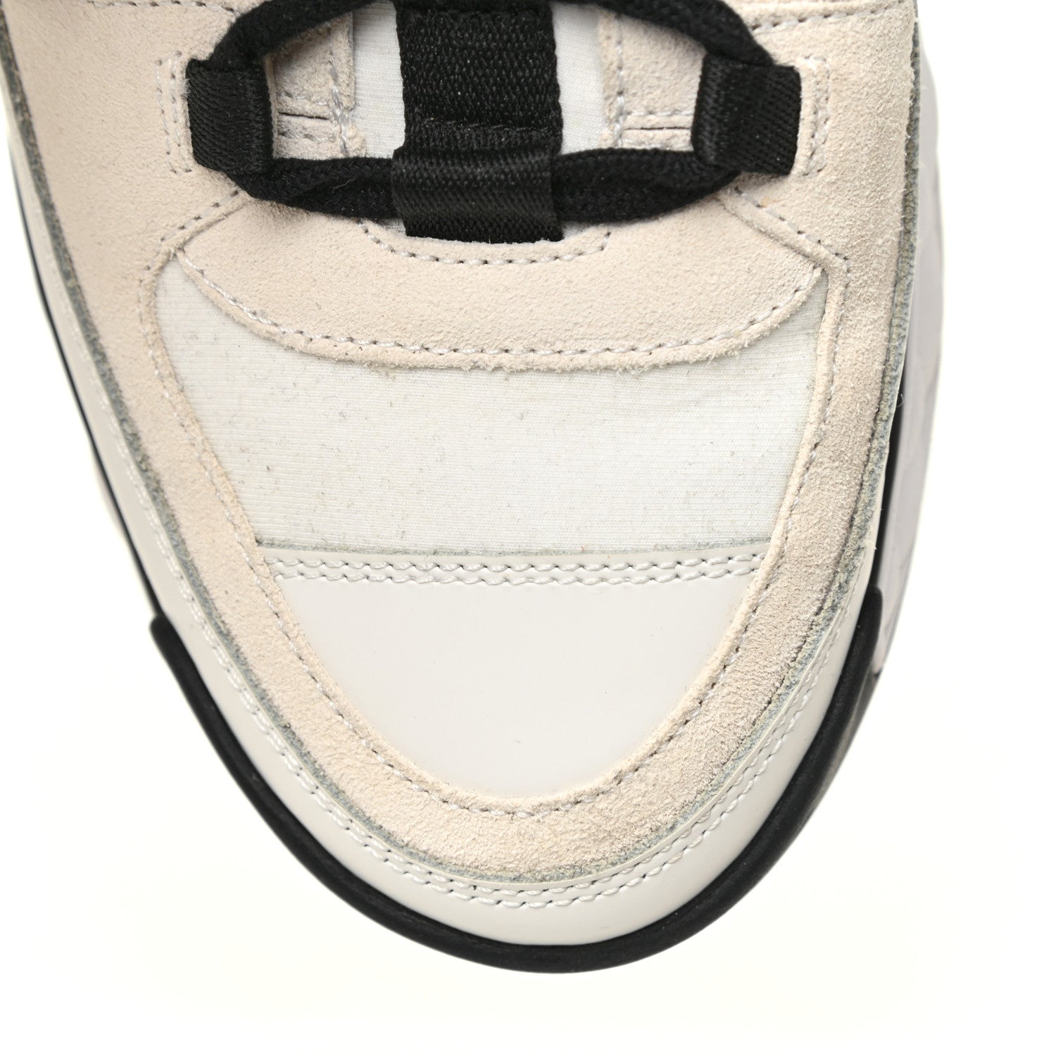 Chanel Fabric Calfskin Suede CC Sneakers 39 Ivory Black 15 of 17