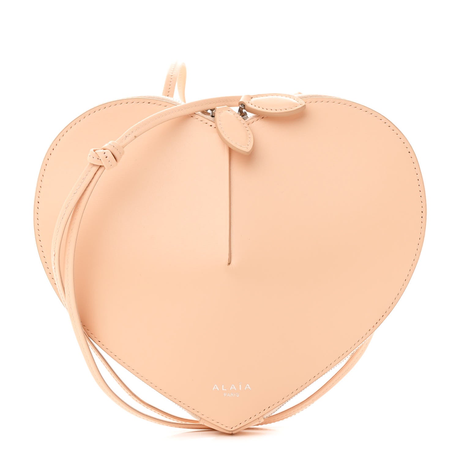 Alaia Calfskin Le Coeur Bag Peche 1 of 9