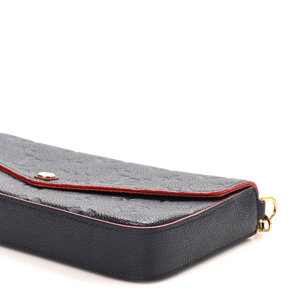 Louis Vuitton Empreinte Pochette Felicie Chain Wallet Marine Rouge 9 of 10
