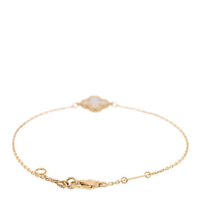 Van Cleef & Arpels 18K Yellow Gold Mother of Pearl Sweet Alhambra Bracelet 2 of 4