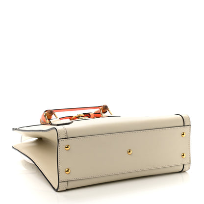 Gucci Wonka Grain Calfskin Small Diana Tote Bag Mystic White Orange Fluo 4 of 10