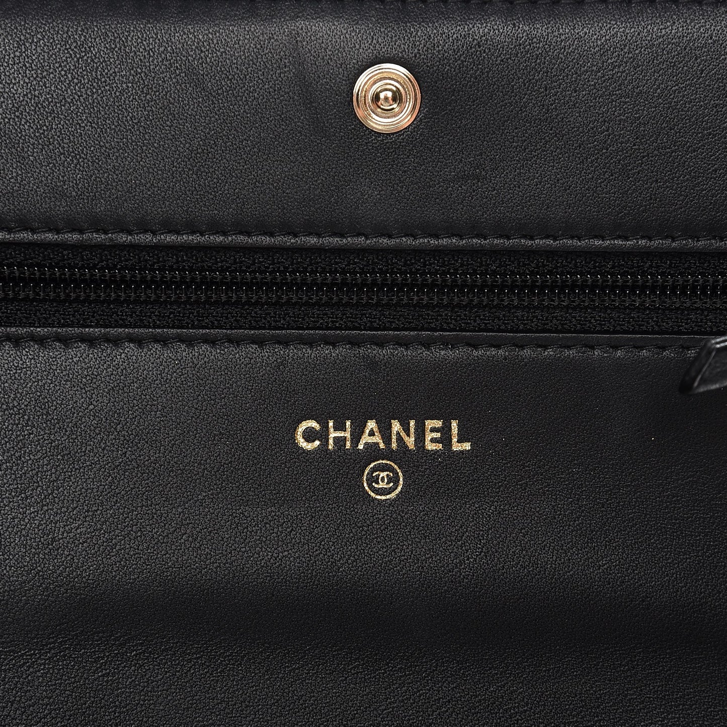 Lambskin Quilted Boy Wallet On Chain WOC Black