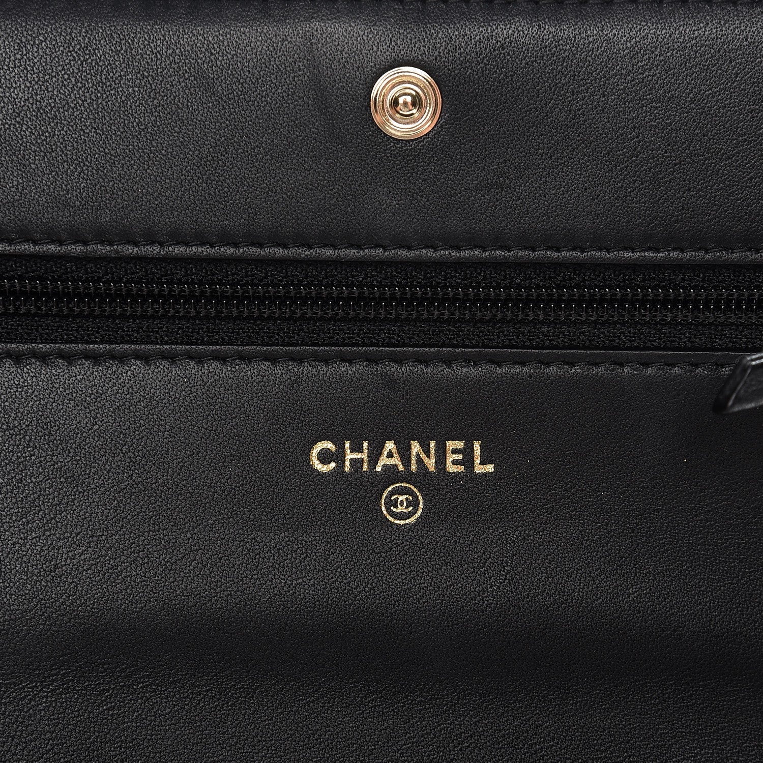 Chanel Lambskin Quilted Boy Wallet On Chain WOC Black 6 of 9