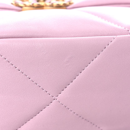 Chanel Lambskin Quilted Medium Chanel 19 Flap Light Pink 10 of 10
