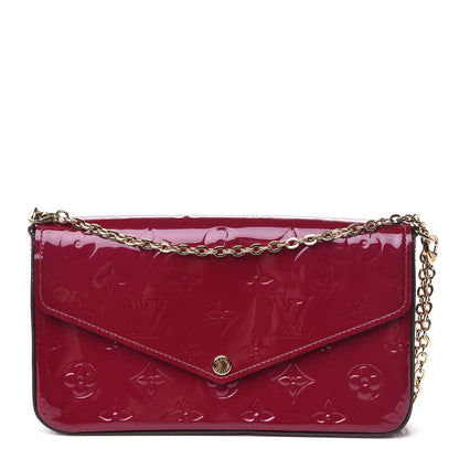 Louis Vuitton Vernis Felicie Chain Wallet Magenta 1 of 13