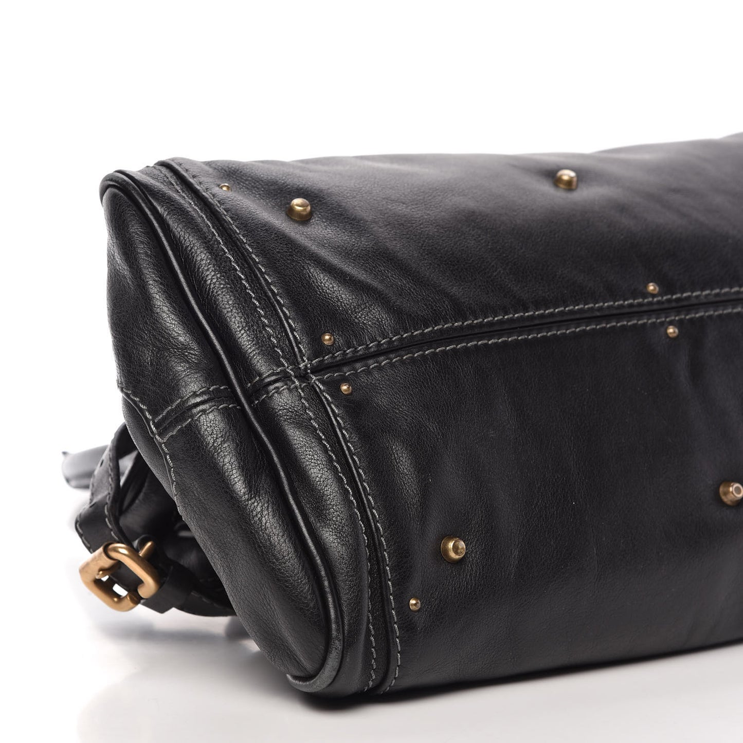 Calfskin Medium Paddington Satchel Black