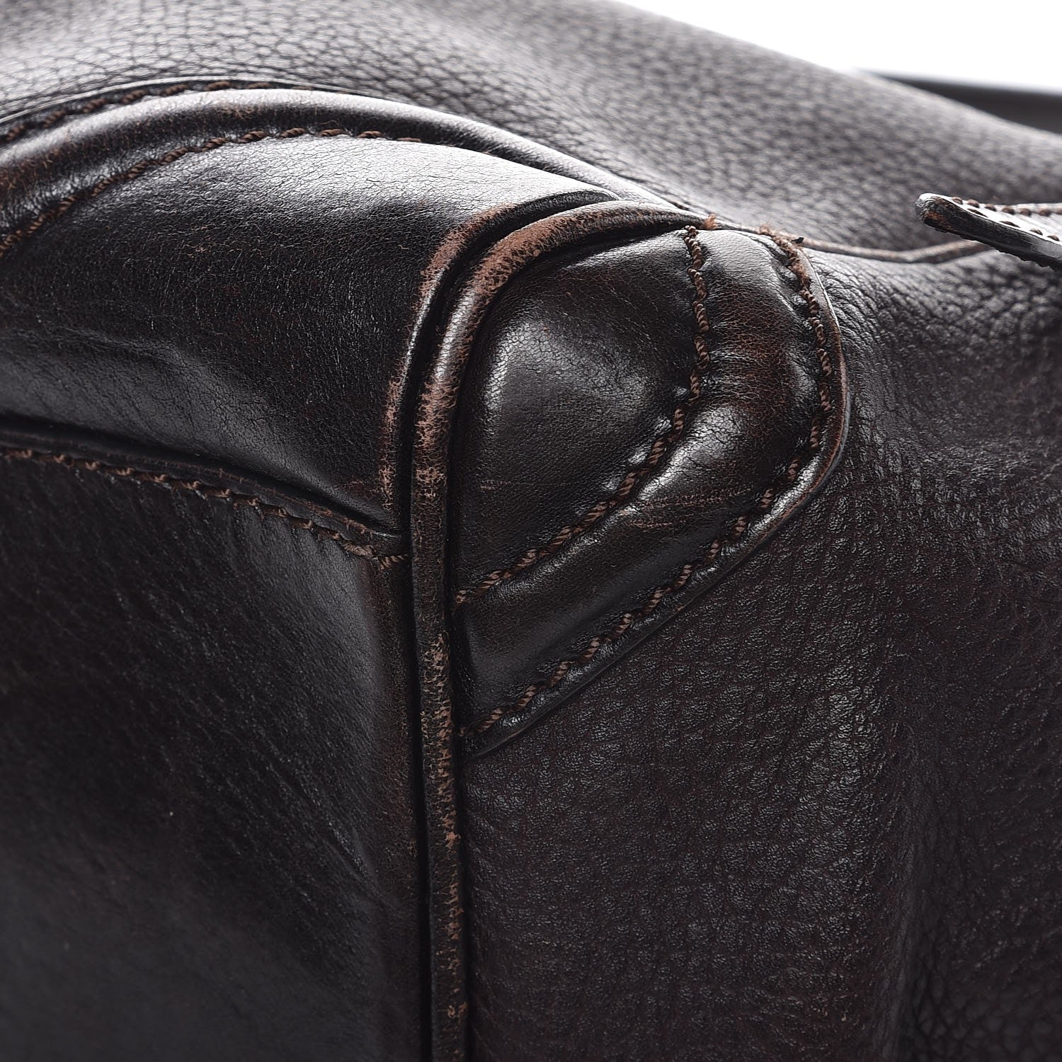 Burberry Grainy Calfskin Small Canterbury Tote Dark Chocolate 8 of 11