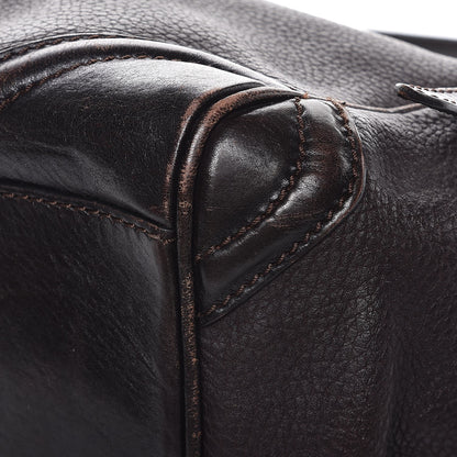 Burberry Grainy Calfskin Small Canterbury Tote Dark Chocolate 8 of 11