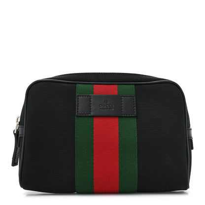 Gucci Canvas Web Slim Belt Bag Black 1 of 9