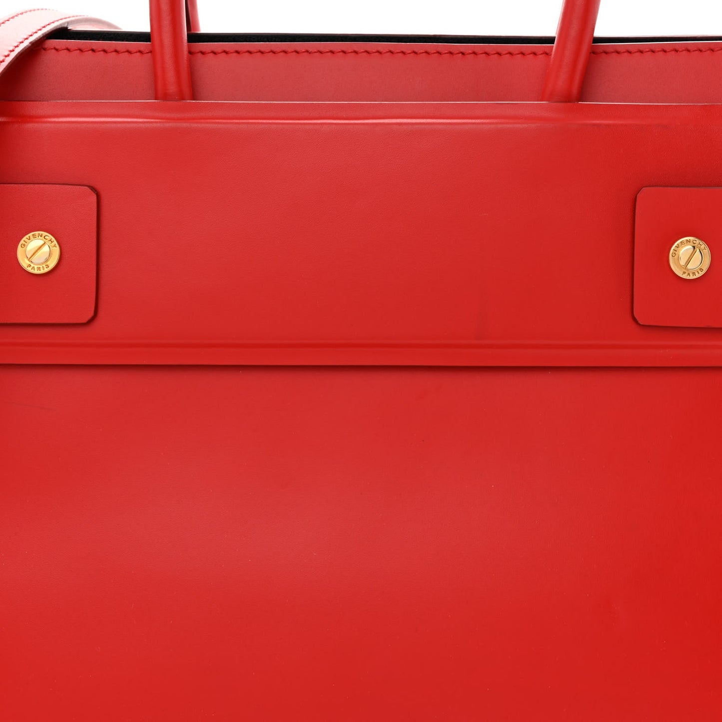 Smooth Calfskin Small Horizon Satchel Red