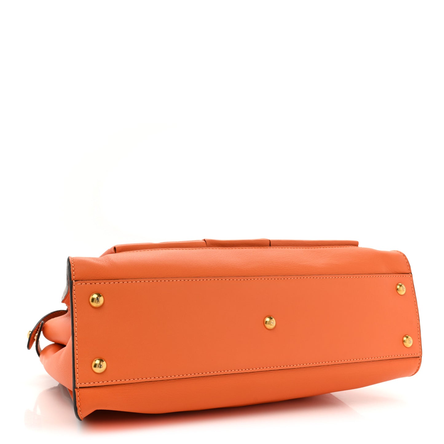 Vitello Seta Shiny Nappa Medium 3 Pocket Peekaboo Iconic Satchel Aranciata