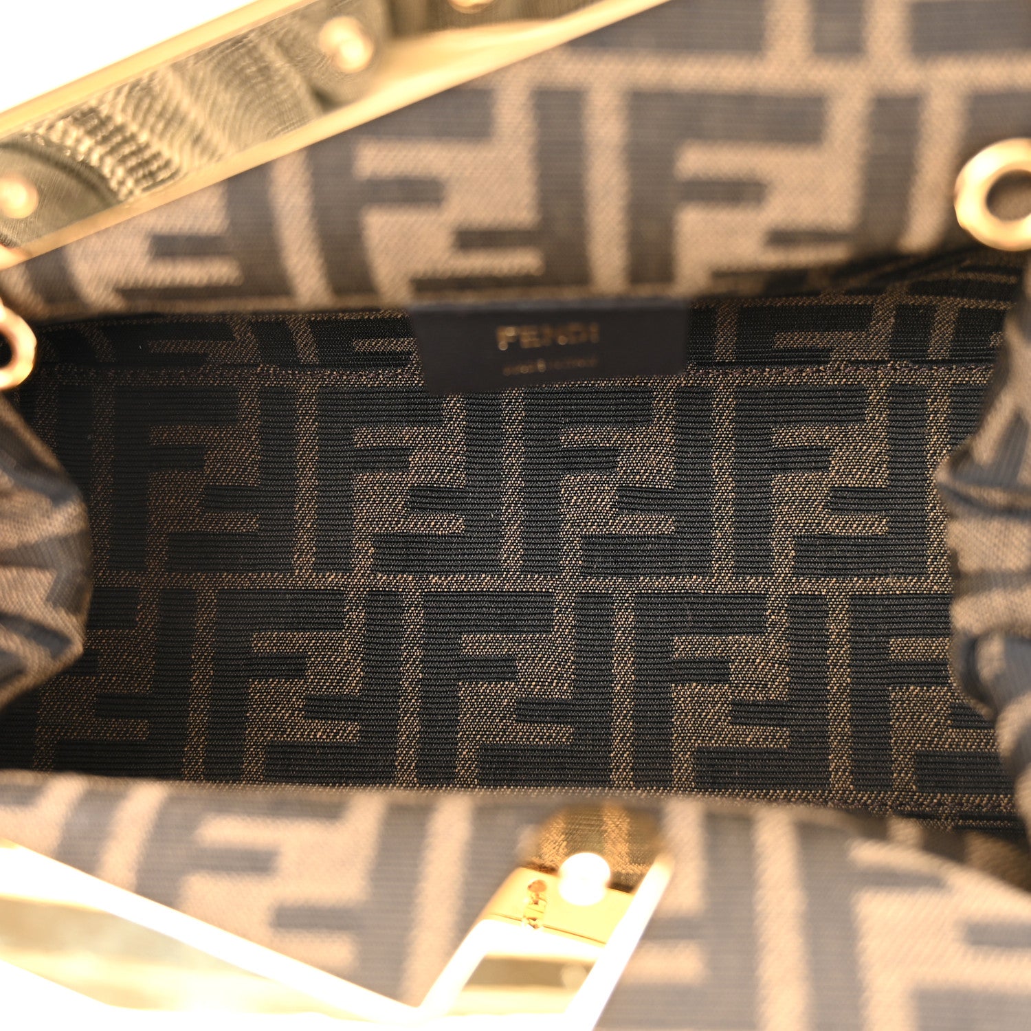 Fendi Shiny Nappa Small Fendi First Caramello 5 of 11