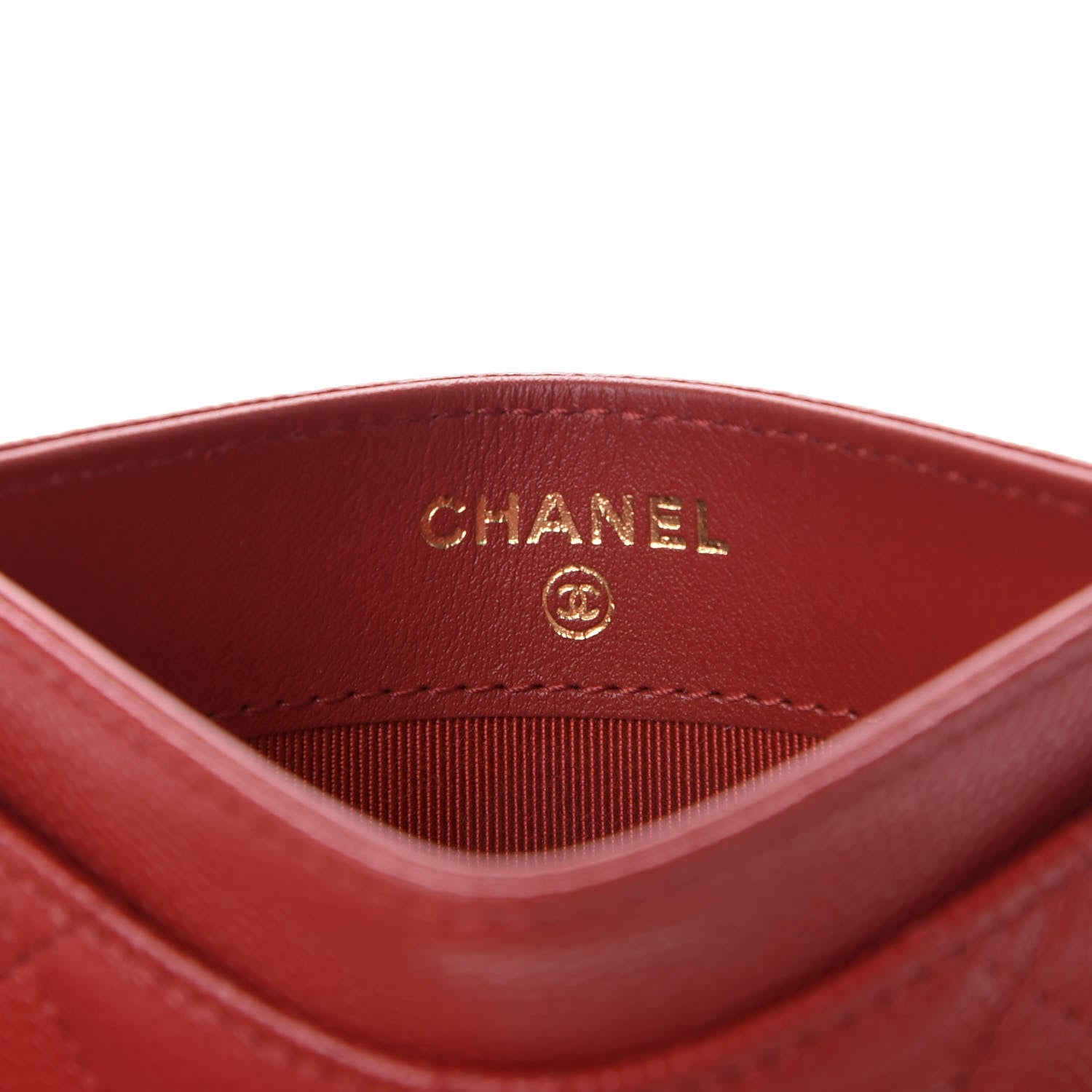 Chanel Caviar Quilted Card Holder Red 6 of 9