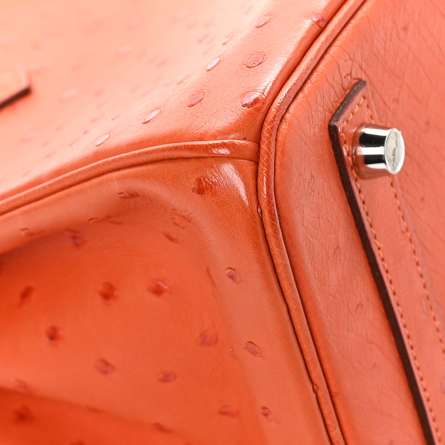 Hermes Ostrich Birkin 30 Orange 11 of 11