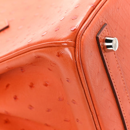 Hermes Ostrich Birkin 30 Orange 11 of 11