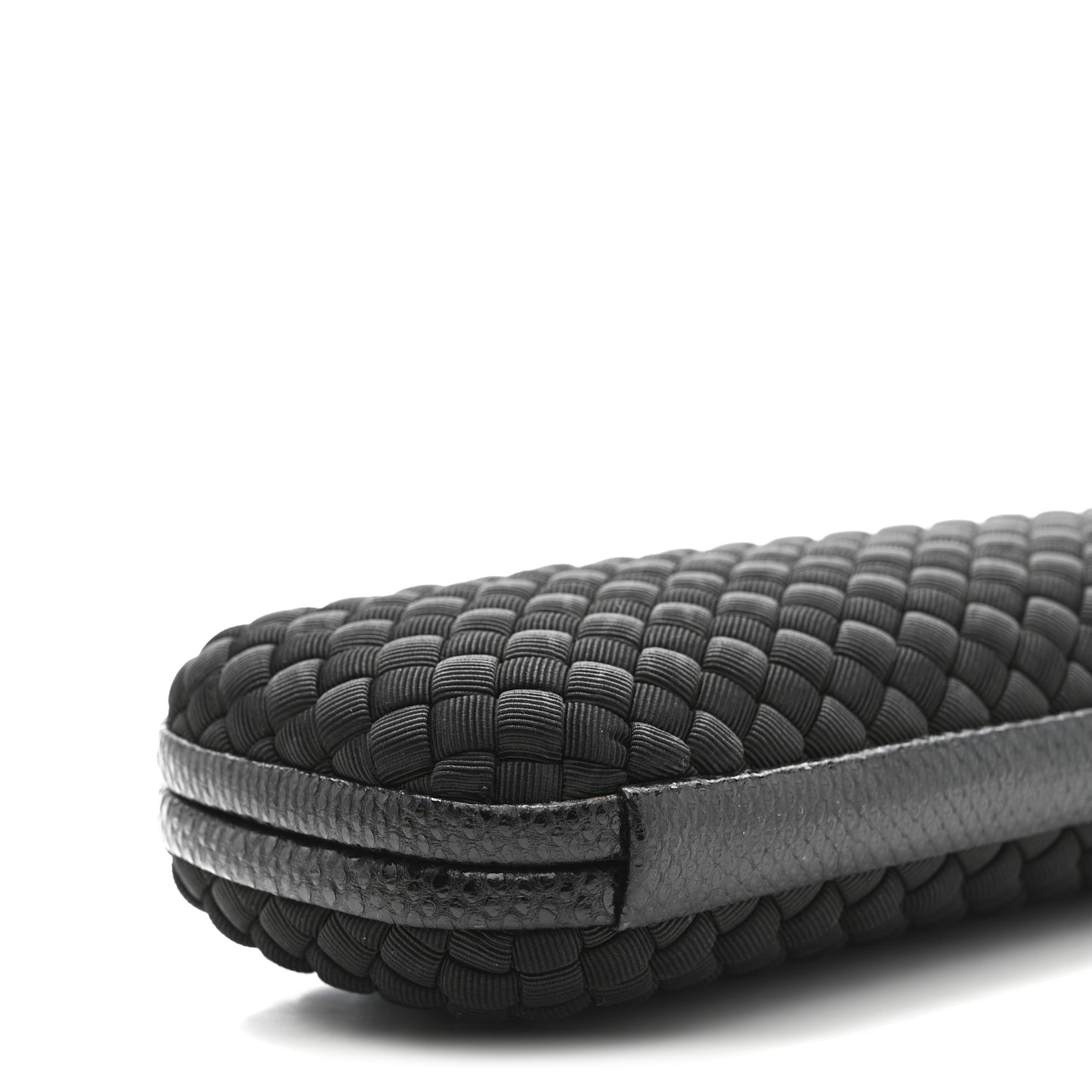 Satin Ayers Intreccio Impero Stretch Knot Clutch Black