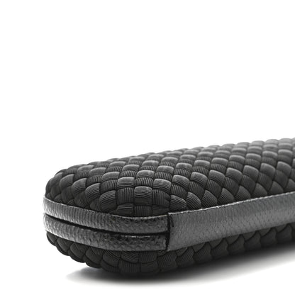 Bottega Veneta Satin Ayers Intreccio Impero Stretch Knot Clutch Black 8 of 9