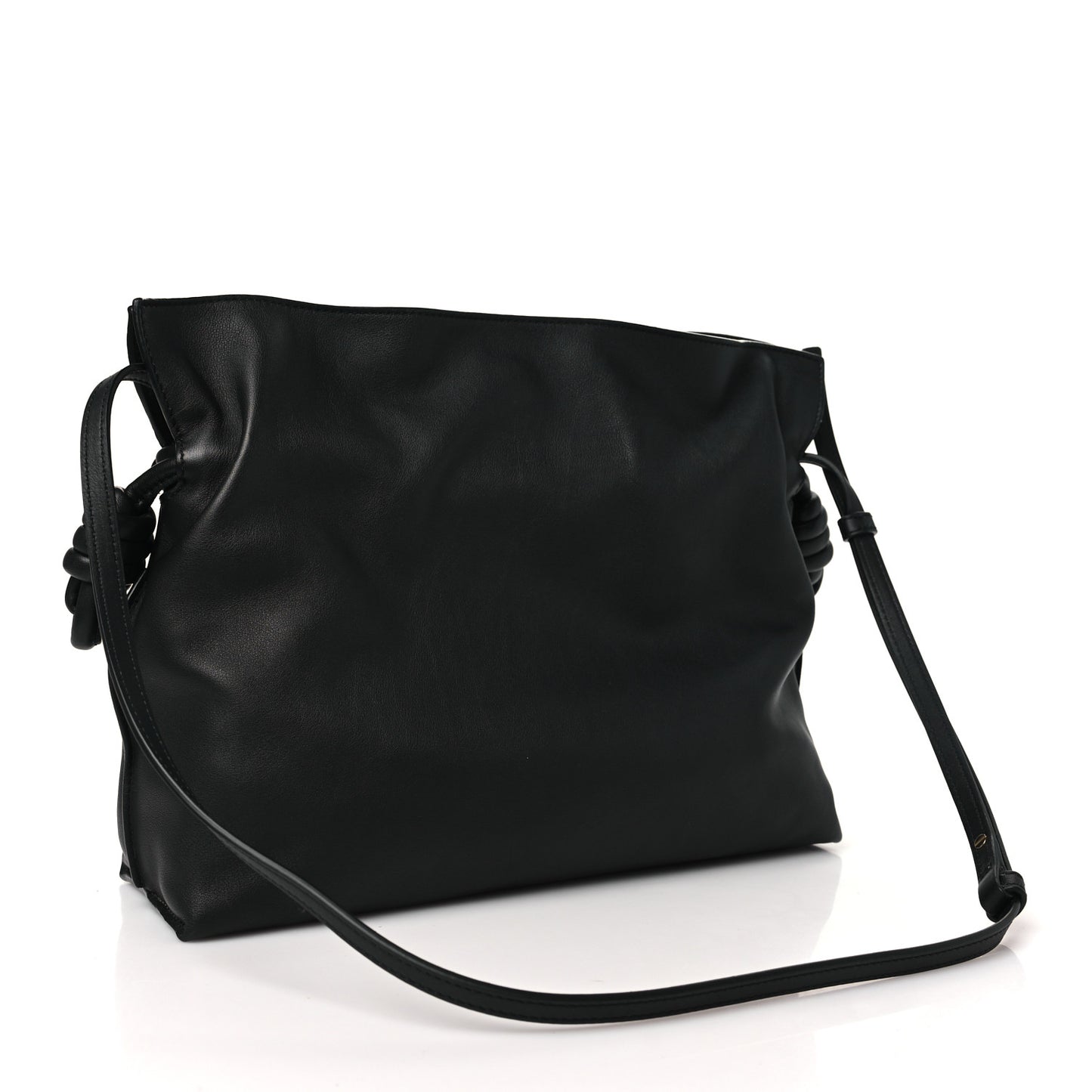 Nappa Medium Flamenco Knot Bag Black