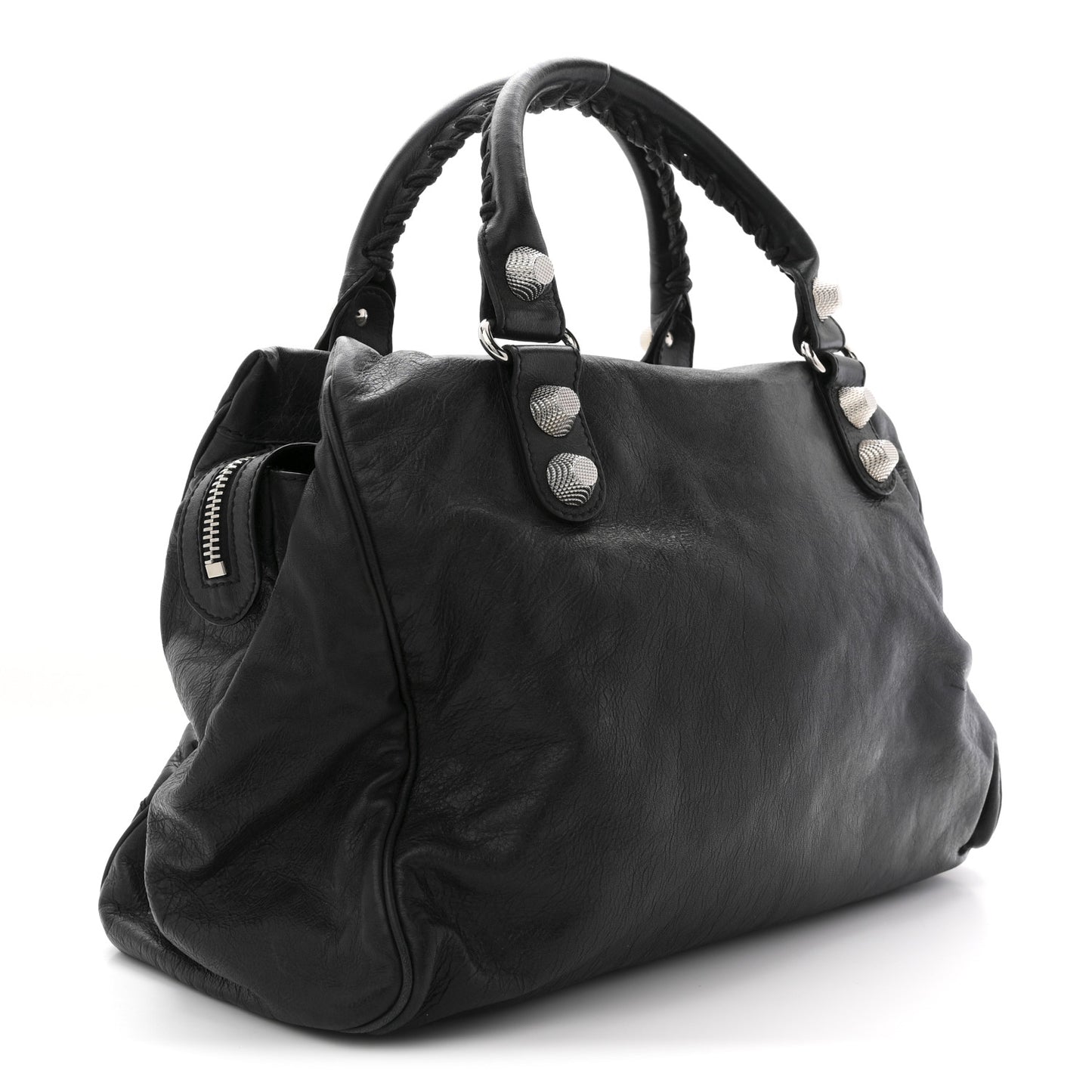 Agneau Giant 21 Silver Hardware Mid Day Black
