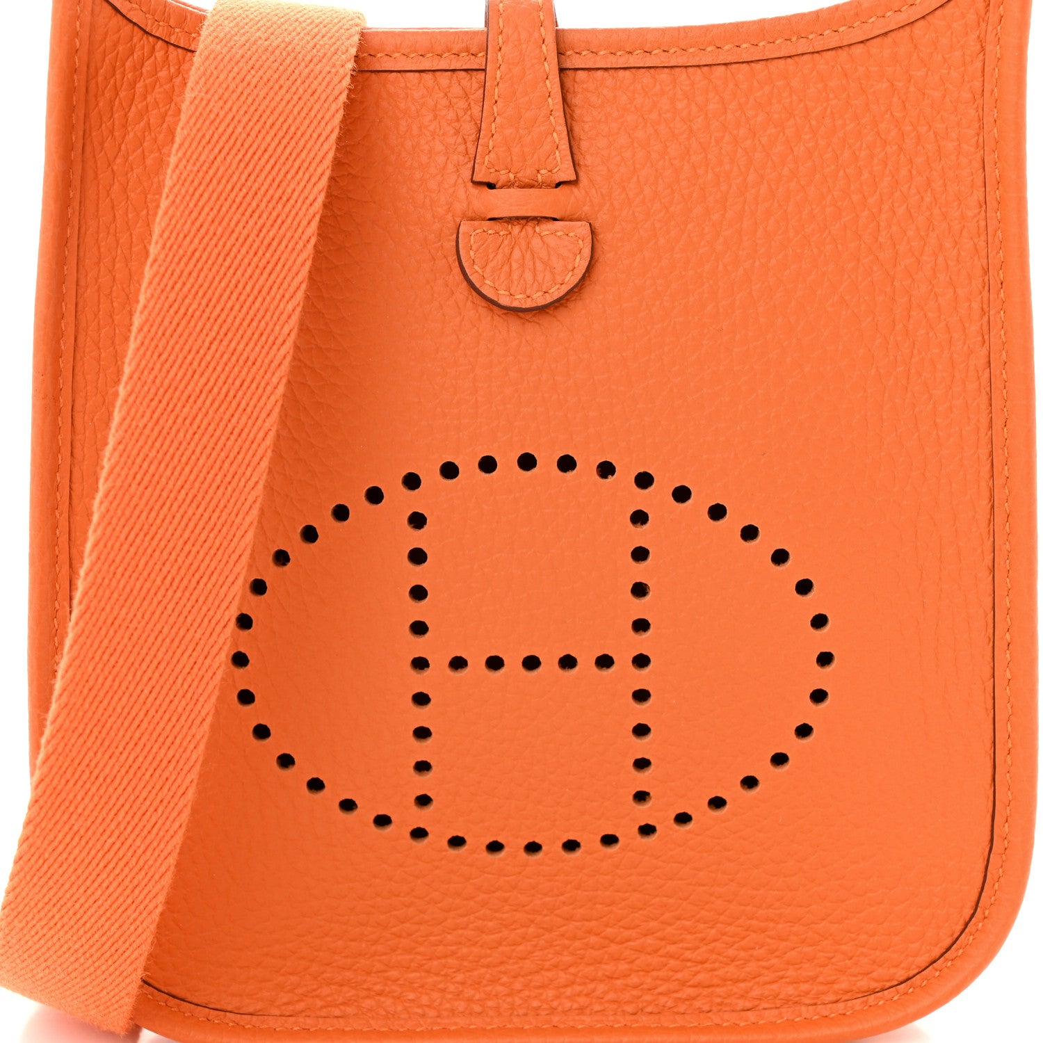 Hermes Taurillon Clemence Evelyne TPM Orange 8 of 11