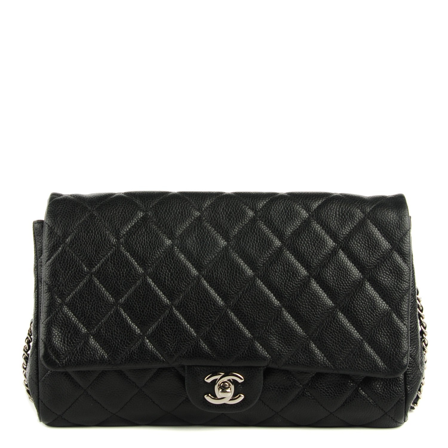Chanel Caviar Quilted Clutch With Chain Flap Black 1 of 8