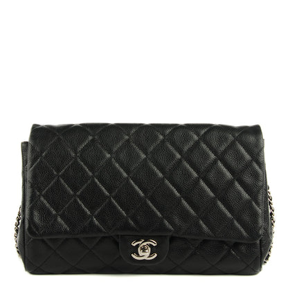 Chanel Caviar Quilted Clutch With Chain Flap Black 1 of 8