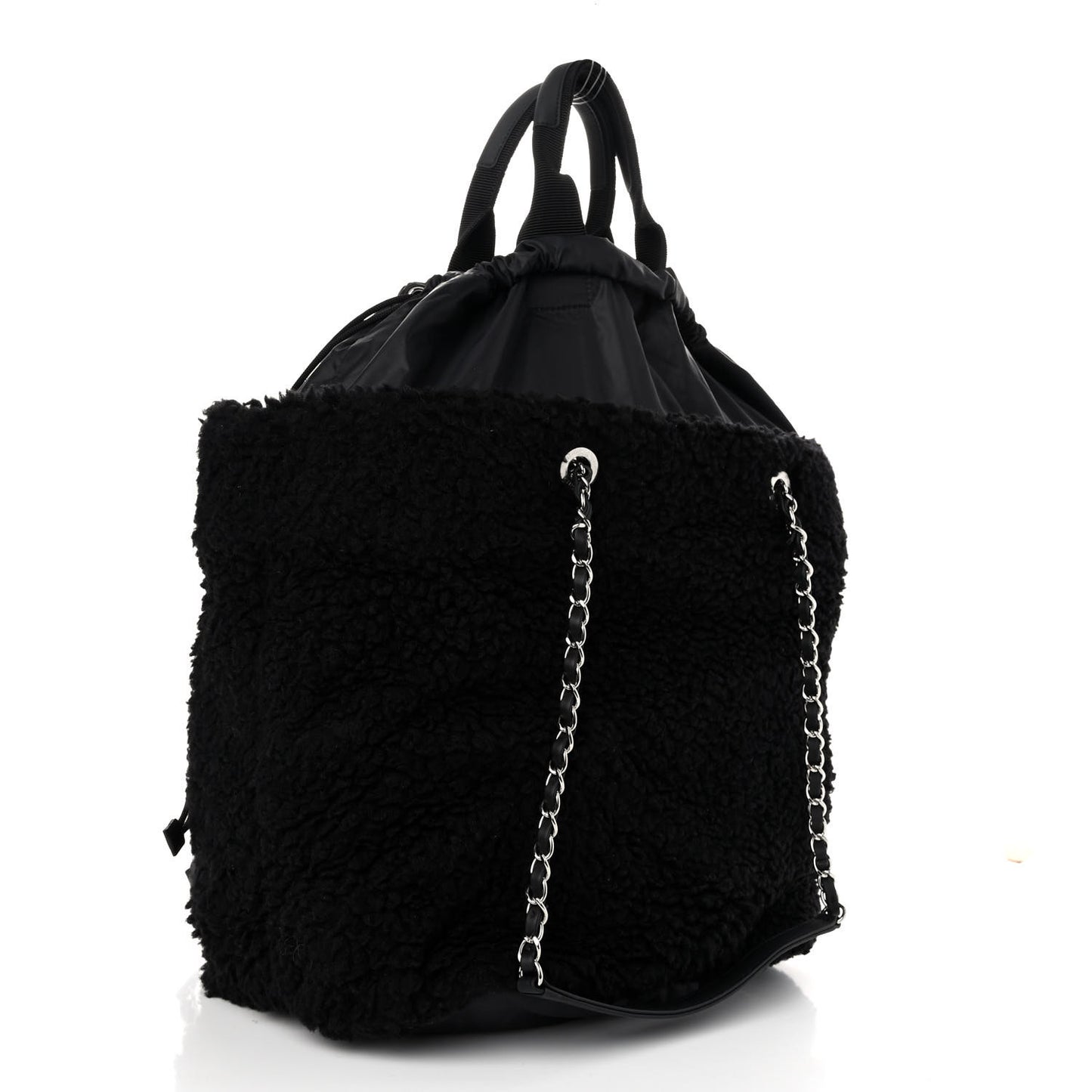 Wool Nylon Quilted Coco Neige Tote Black
