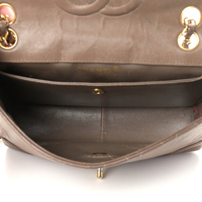 Chanel Lambskin Quilted Small Single Flap Dark Beige 5 of 19