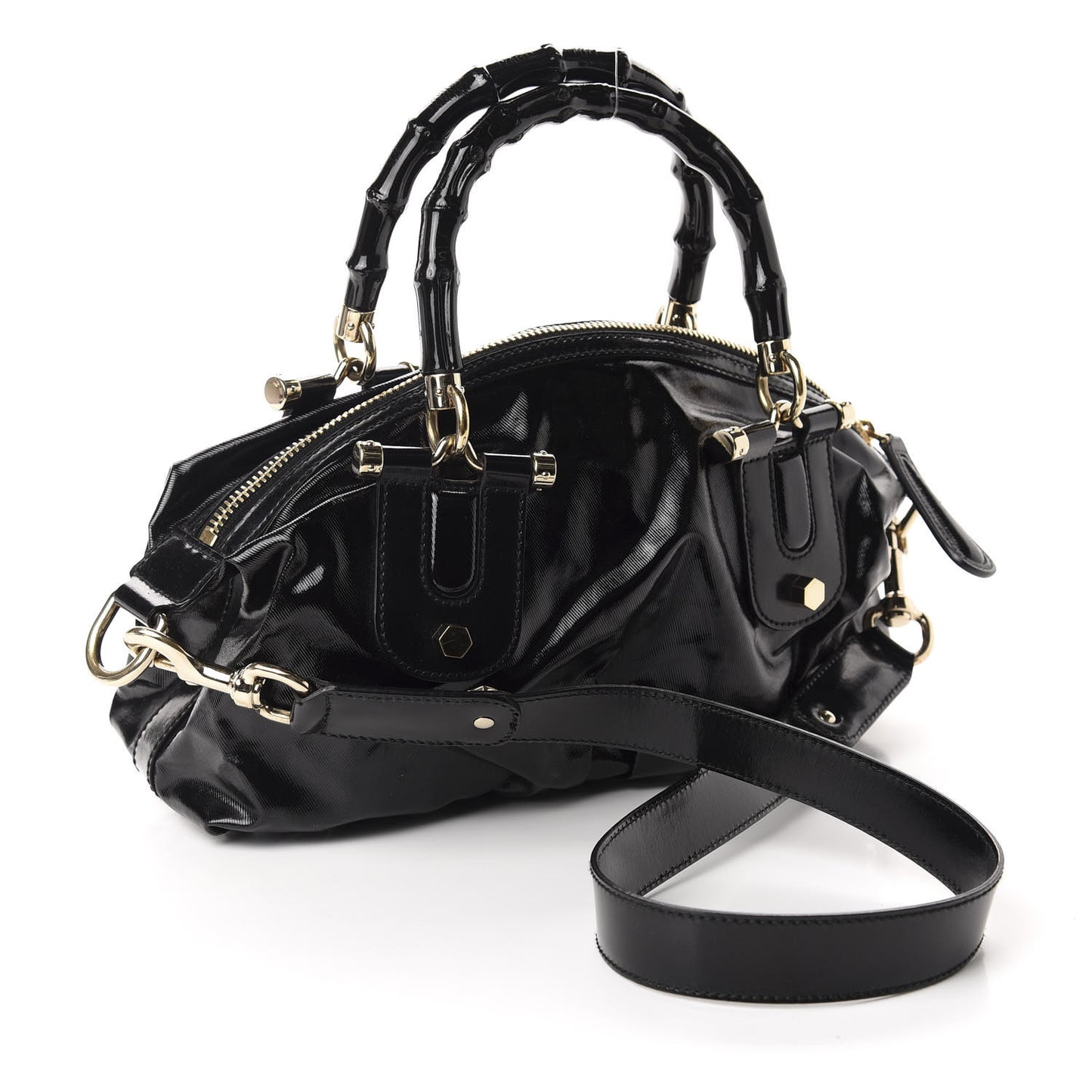 Dialux Pop Bamboo Top Handle Tote Black