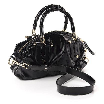 Gucci Dialux Pop Bamboo Top Handle Tote Black 3 of 10