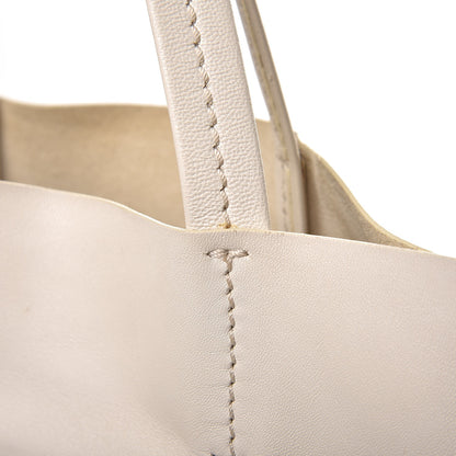 Celine Smooth Lambskin Vertical Bi-Cabas White Grey 10 of 14