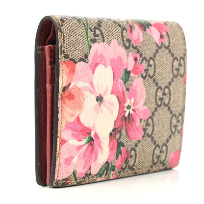 Gucci GG Supreme Monogram Blooms Card Case Beige Multicolor Dry Rose 3 of 7