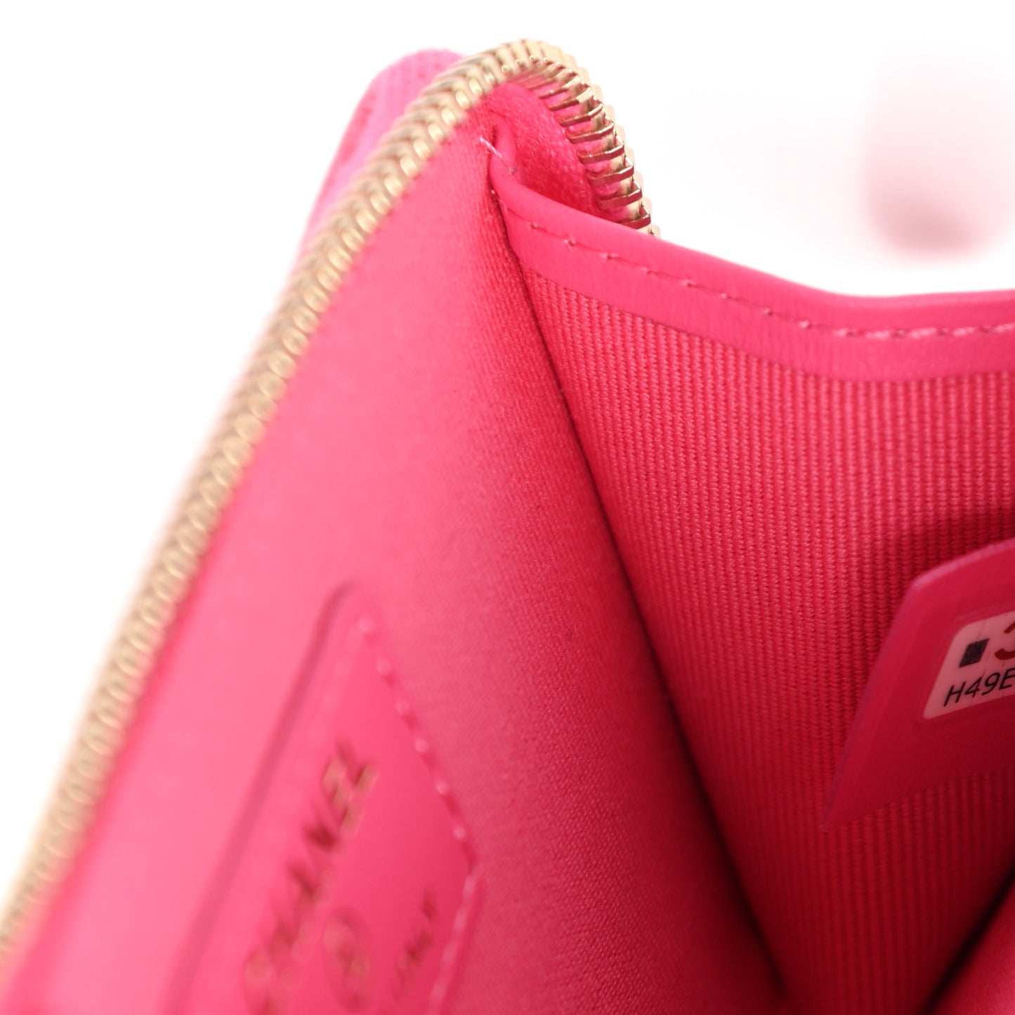 Caviar Quilted Zipped Key Holder Case Pink