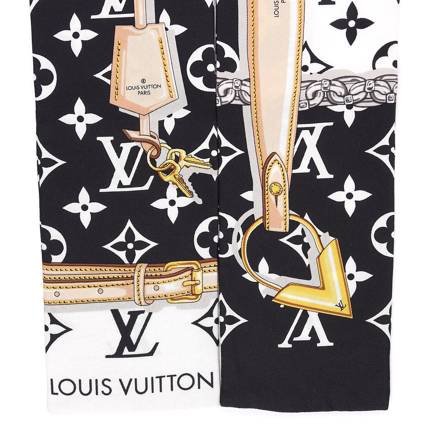 Louis Vuitton Silk Monogram Confidential Bandeau Black 3 of 5