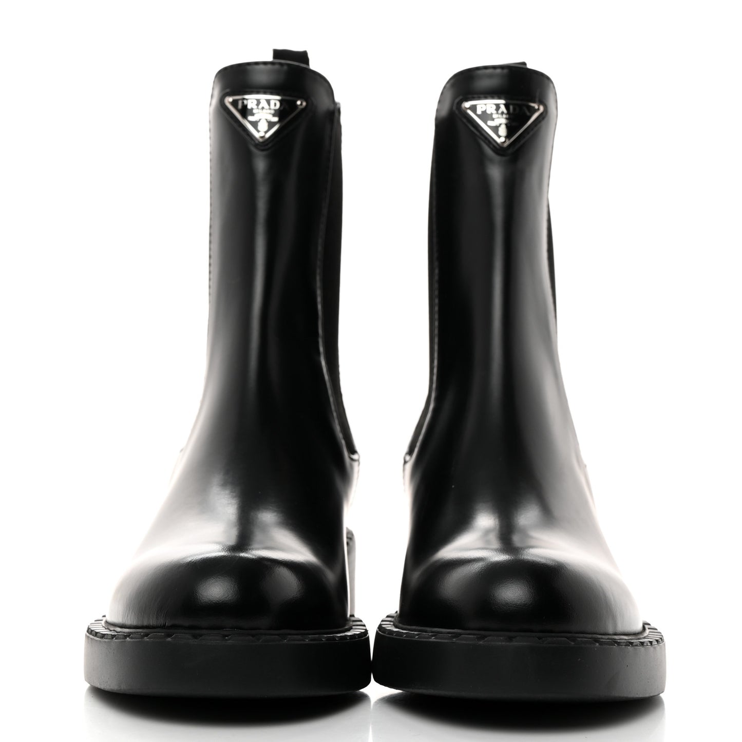 Spazzolato Metal Triangle Logo 50mm Chelsea Boots 36 Black