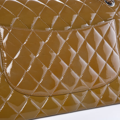 Chanel Patent Quilted Double Flap Light Brown 13 of 13