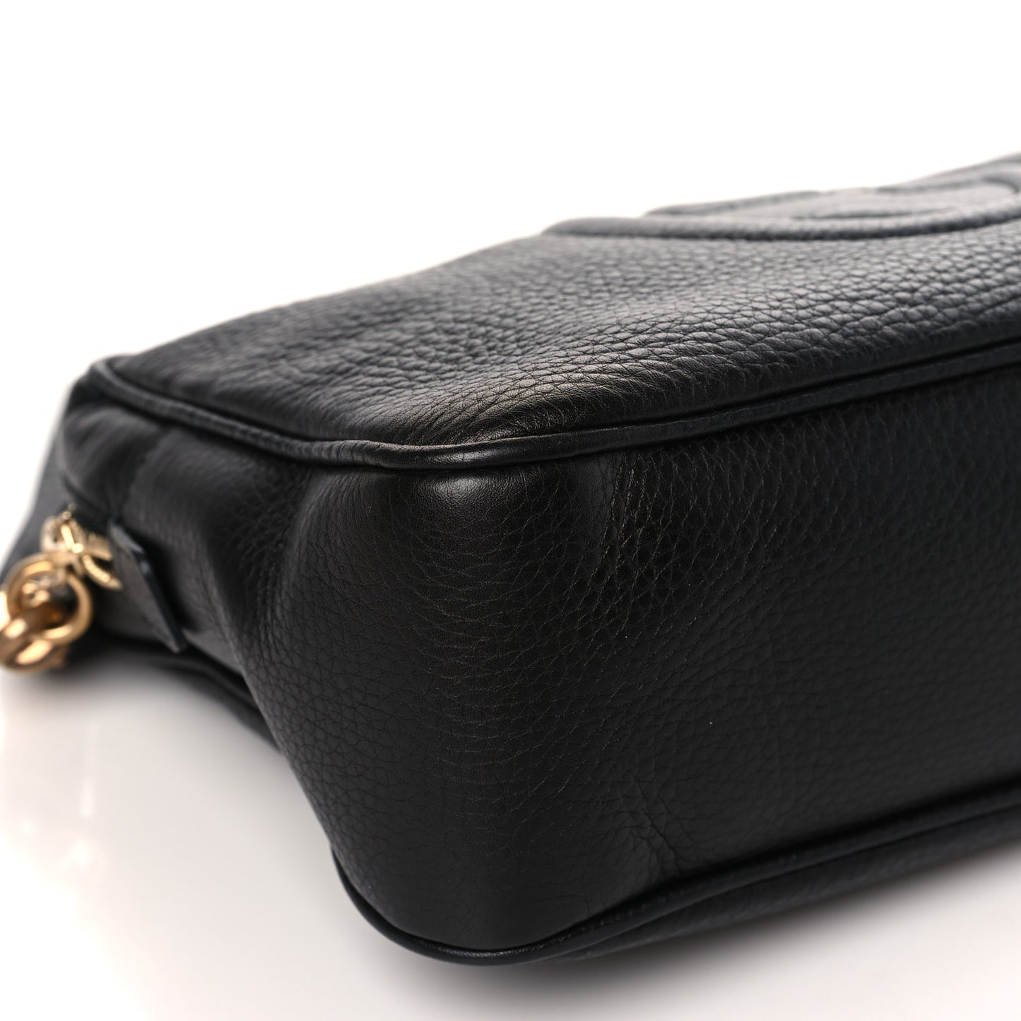Pebbled Calfskin Small Soho Bowler Black