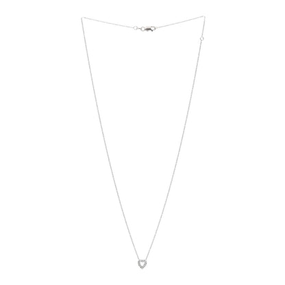 Roberto Coin 18K White Gold Diamond Tiny Treasures Heart Pendant Necklace 3 of 4