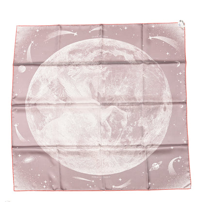 Hermes Silk Double Face Clair De Lune Scarf 90 Orange Gris White 2 of 9