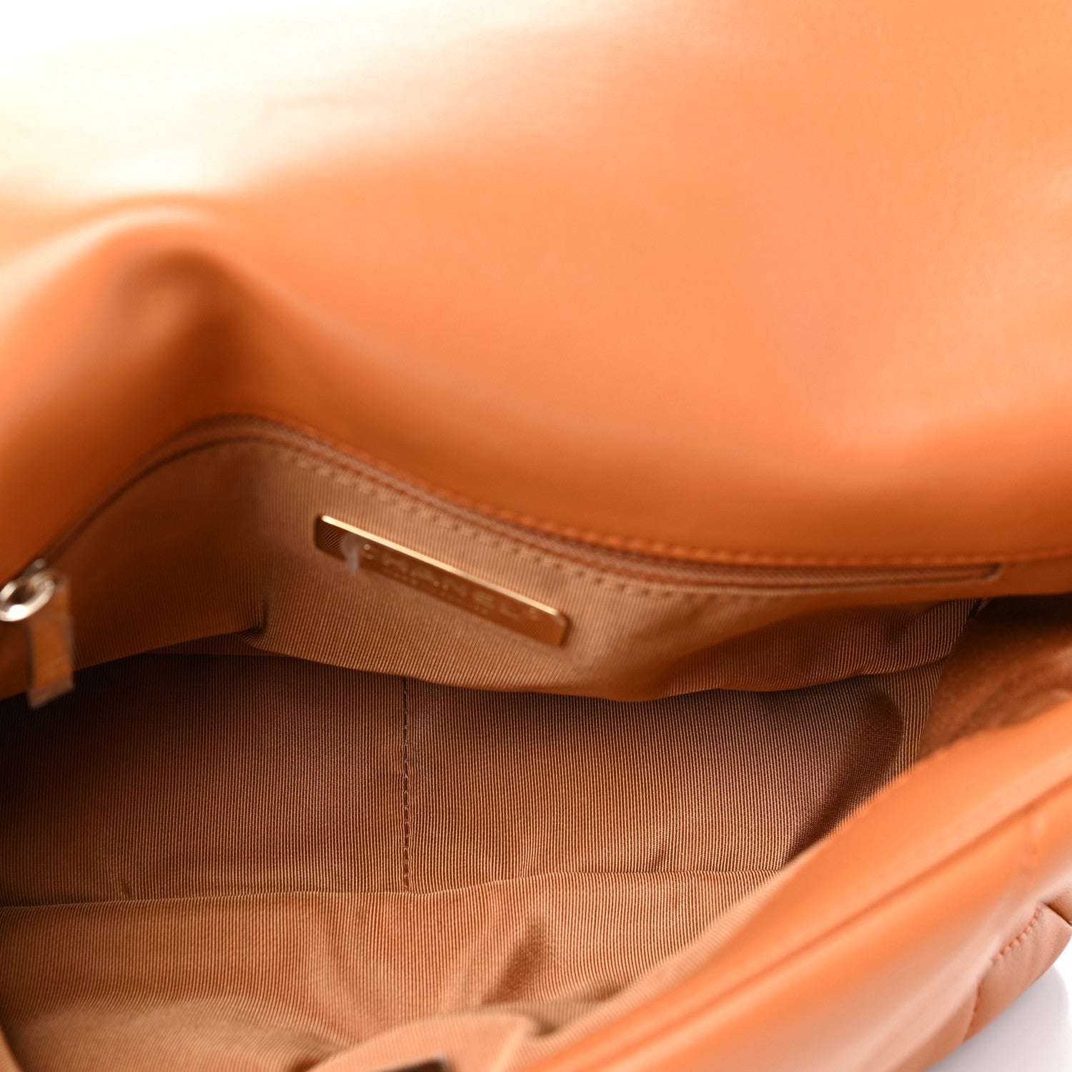 Chanel Lambskin Quilted Medium Chanel 19 Flap Light Brown 5 of 11