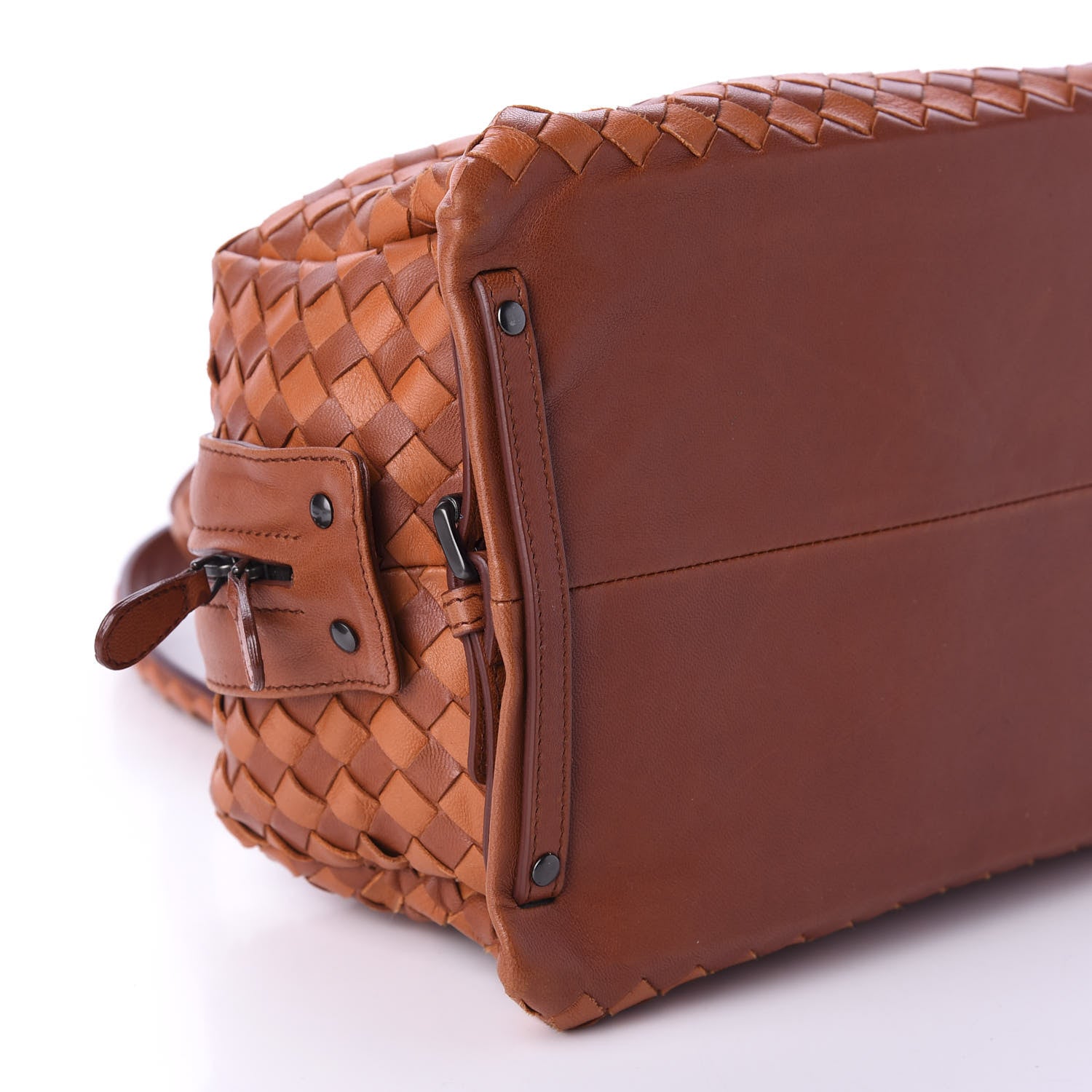 Bottega Veneta Goatskin Intrecciato Woven Top Handle Bag 6 of 11