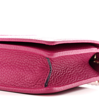 Gucci Pebbled Calfskin Soho Wallet on Chain Bright Bougainvillea 9 of 11