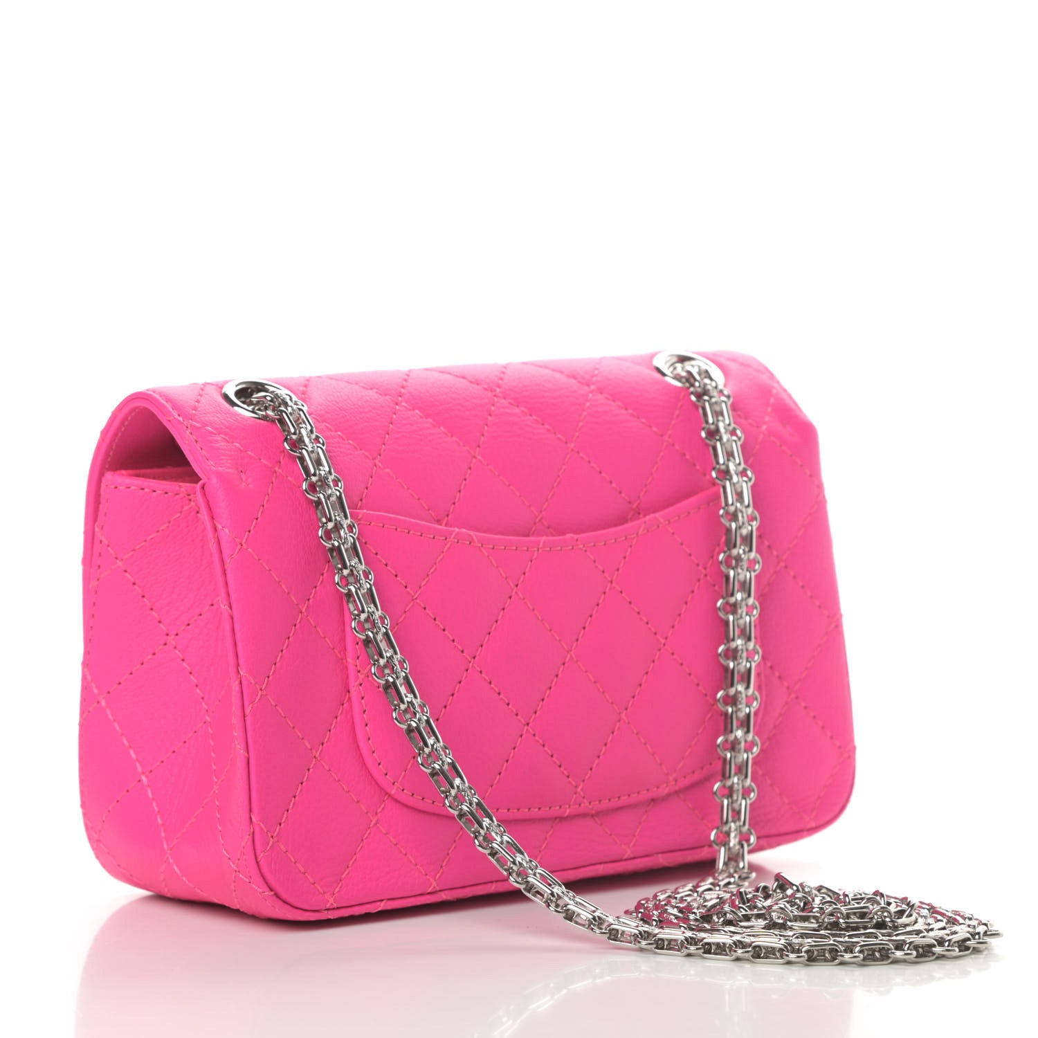 Chanel Goatskin Quilted 2.55 Reissue Mini Flap Fluorescent Pink 3 of 13