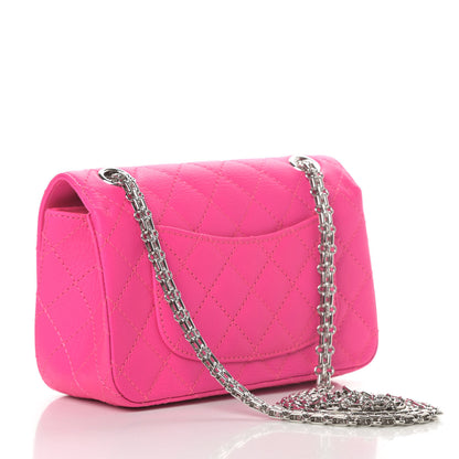 Chanel Goatskin Quilted 2.55 Reissue Mini Flap Fluorescent Pink 3 of 13