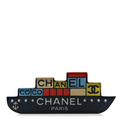 Chanel Resin CC Boat Brooch Multicolor 1 of 5