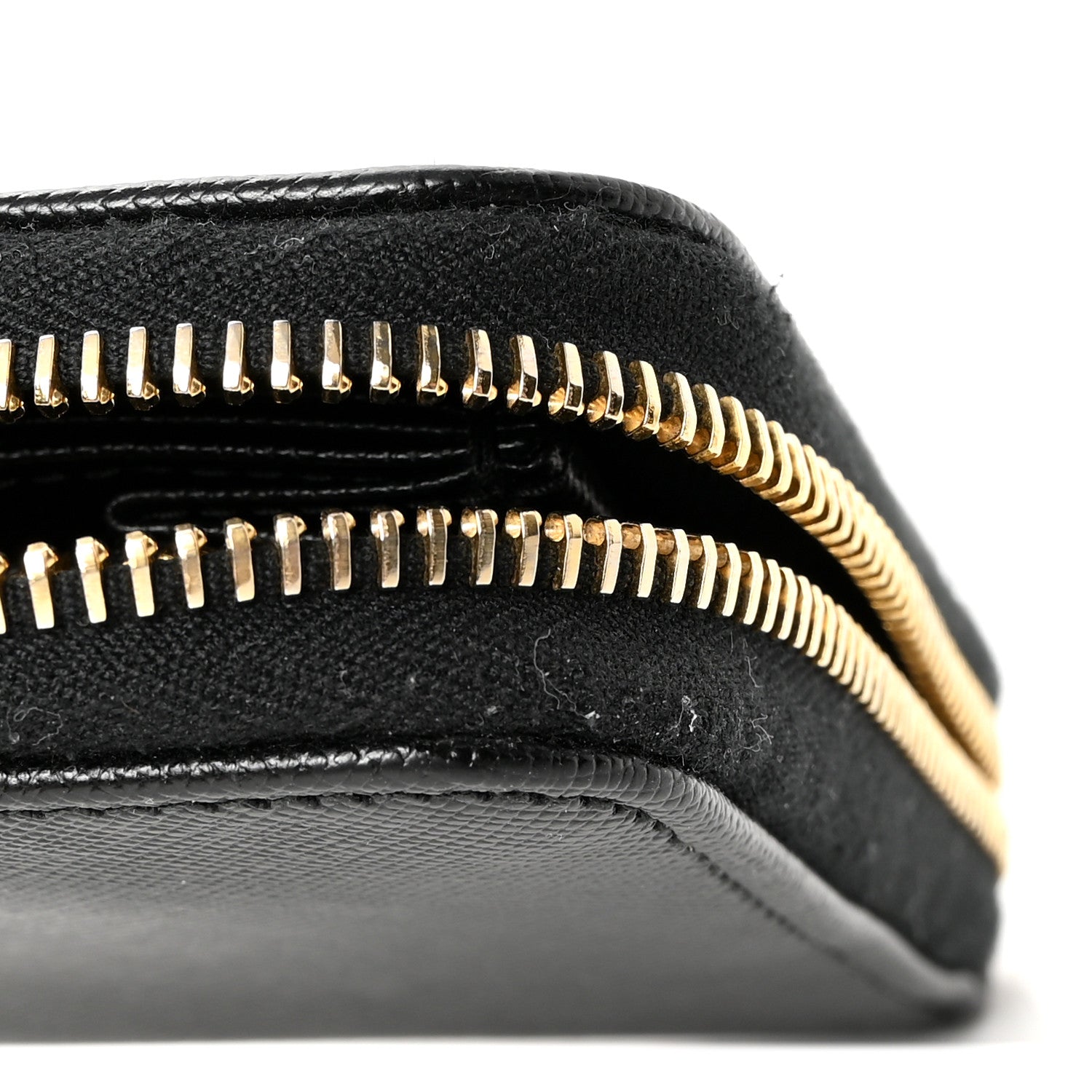 Prada Saffiano Metal Zip Around Wallet Black 8 of 8