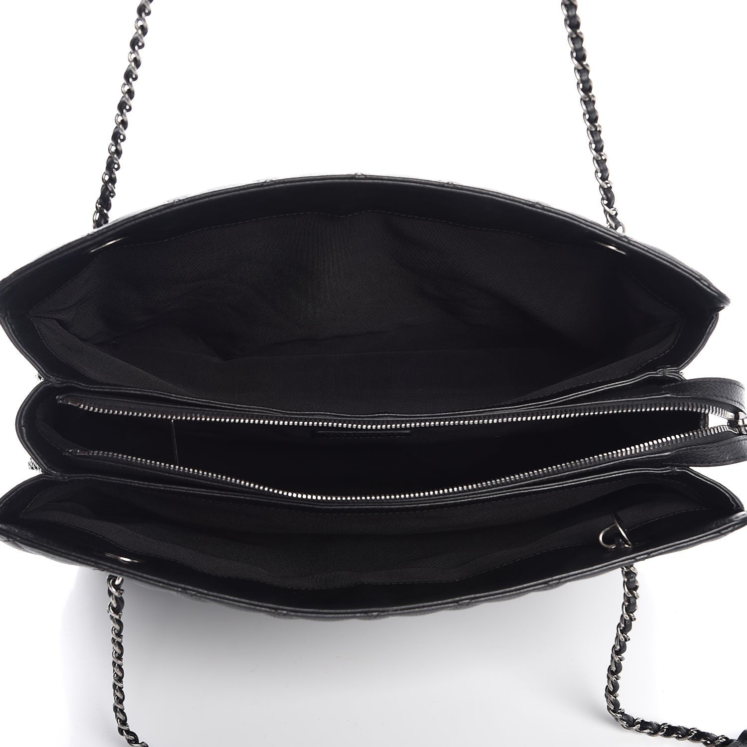Chanel Calfskin Quilted Frame In Chain Tote Black 5 of 7