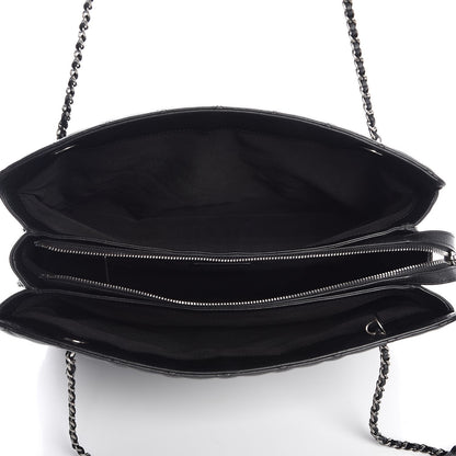 Chanel Calfskin Quilted Frame In Chain Tote Black 5 of 7