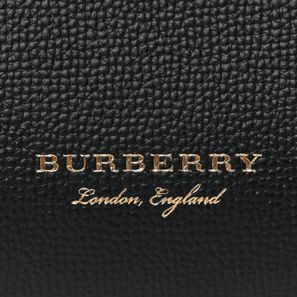Burberry Derby Calfskin House Check Small Banner Tote Black 8 of 8