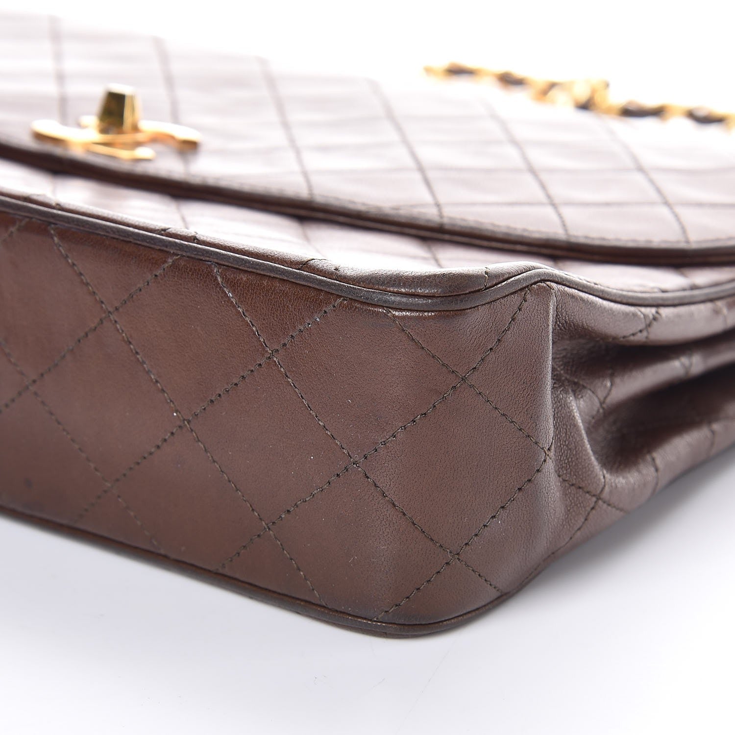 Chanel Lambskin Quilted Jumbo Single Flap Brown 17 of 17
